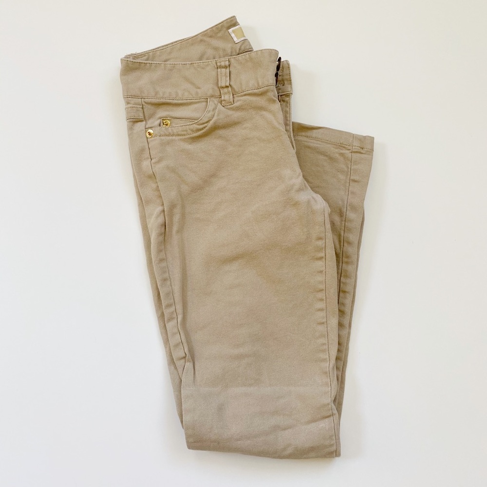 Michael Kors Khaki Skinny Ankle Jeans